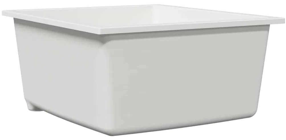 vidaXL Σιντρινο κουζίνας Λευκό 38 x 44 x 20 εκ. Γρανίτης