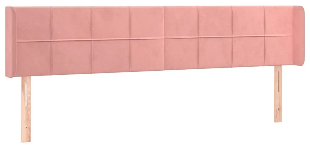 Κεφαλάρι με Πτερύγια Ροζ 163x16x78/88 εκ. Βελούδινο 3118827