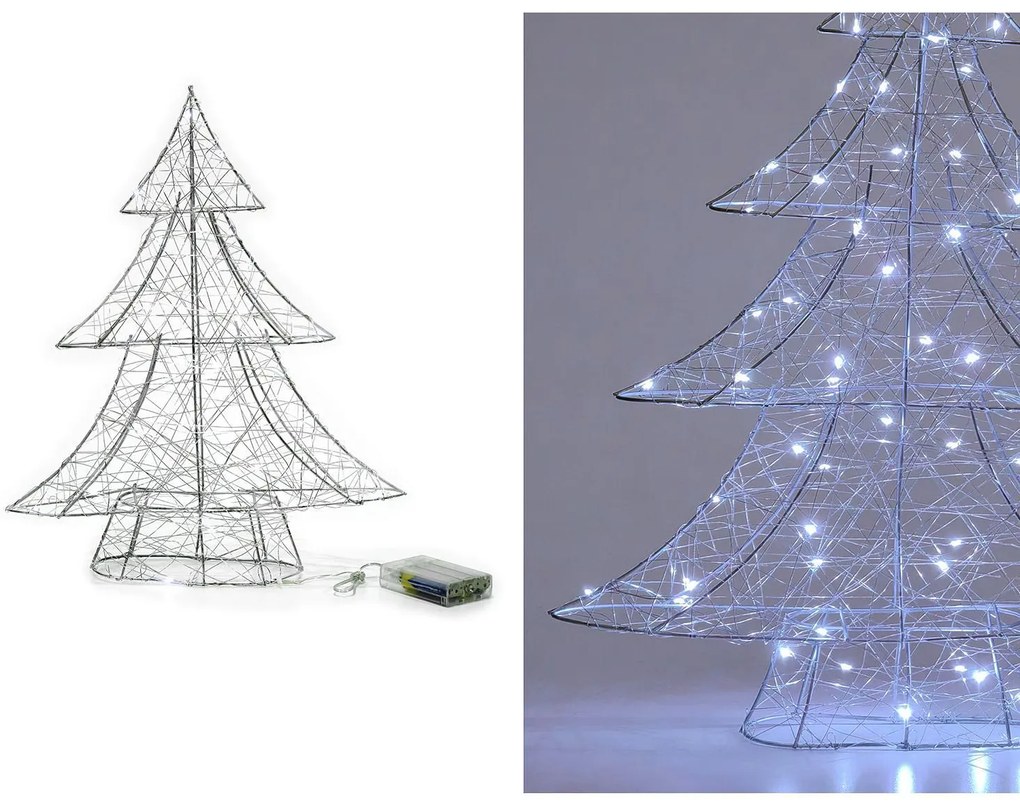 Δεντράκι Με Φως Ασημί 40cm