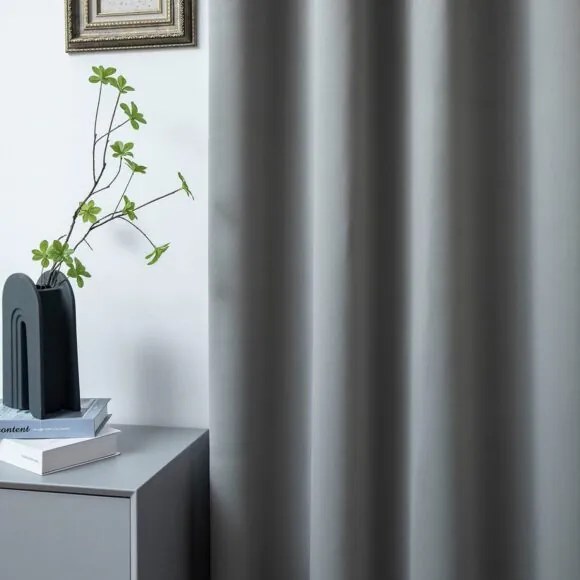Beauty Home Κουρτίνα Blackout σκίασης με 8 κρίκους Art Ideal 8400 140x270 Ανθρακίτης