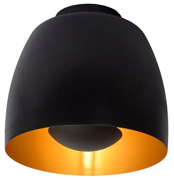 Φωτιστικό Οροφής Lucide 30188-01-30 NOLAN Μαύρο Ματ (Black Mat)|Χρυσό Χρώμα (Gold Coloured)