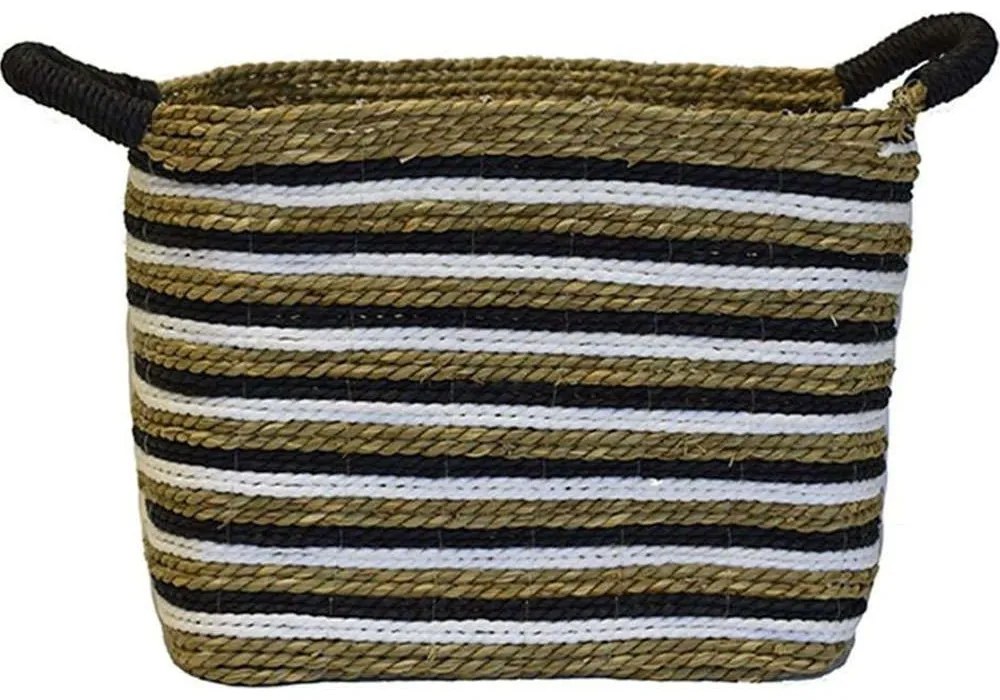 Καλάθι Ριγέ 00.06.67216 34x27x30cm Multi Cotton,Wicker