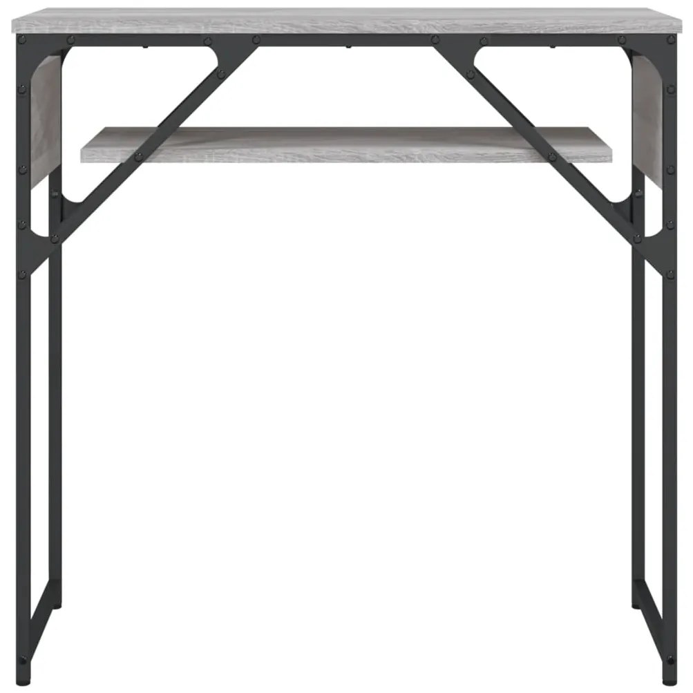 vidaXL Τραπέζι Κονσόλα με Ράφι Γκρι Sonoma 75x30x75 εκ. Επεξεργ. Ξύλο