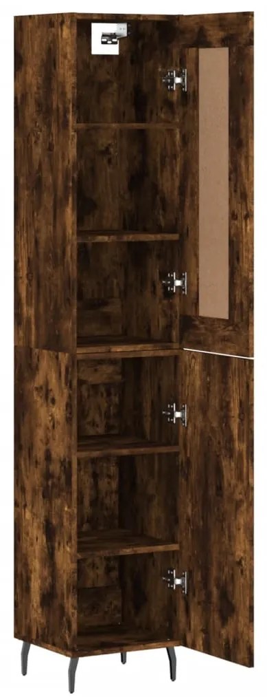 vidaXL Ντουλάπι Καπνιστή δρυς 34,5x34x180 εκ. από Επεξεργασμένο Ξύλο