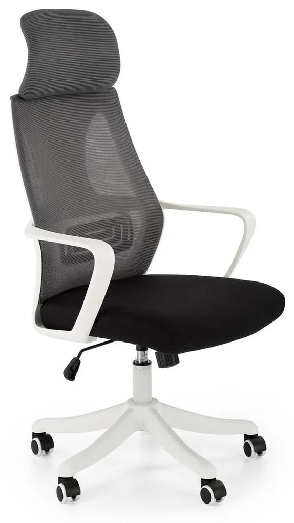 Καρέκλα γραφείου Houston 1523, Γκρι, Μαύρο, 116x62x63cm, 13 kg, Με μπράτσα, Με ρόδες, Μηχανισμός καρέκλας: Κλίση | Epipla1.gr