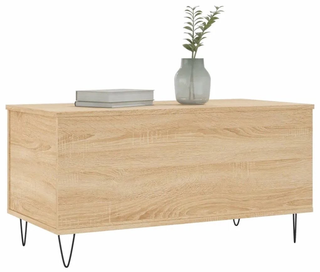vidaXL Τραπεζάκι Σαλονιού Sonoma Δρυς 90x44,5x45εκ. Επεξεργασμένο Ξύλο