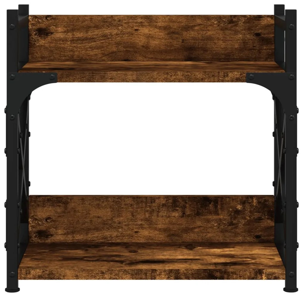 vidaXL Βάση Εκτυπωτή 2 Επιπέδων Καπνιστή Δρυς 40x20x40 εκ Επεξ. Ξύλο