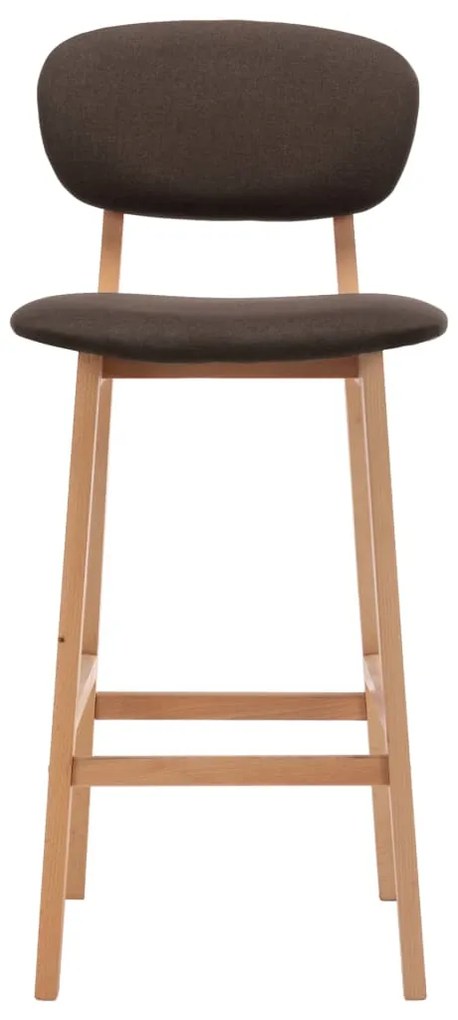 vidaXL Σκαμπό Μπαρ 2 τεμ. Καφέ Υφασμάτινα