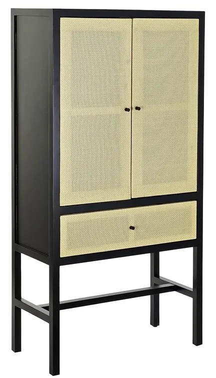 Ντουλάπι DKD Home Decor 80 x 38 x 160 cm Έλατο Φυσικό Μαύρο