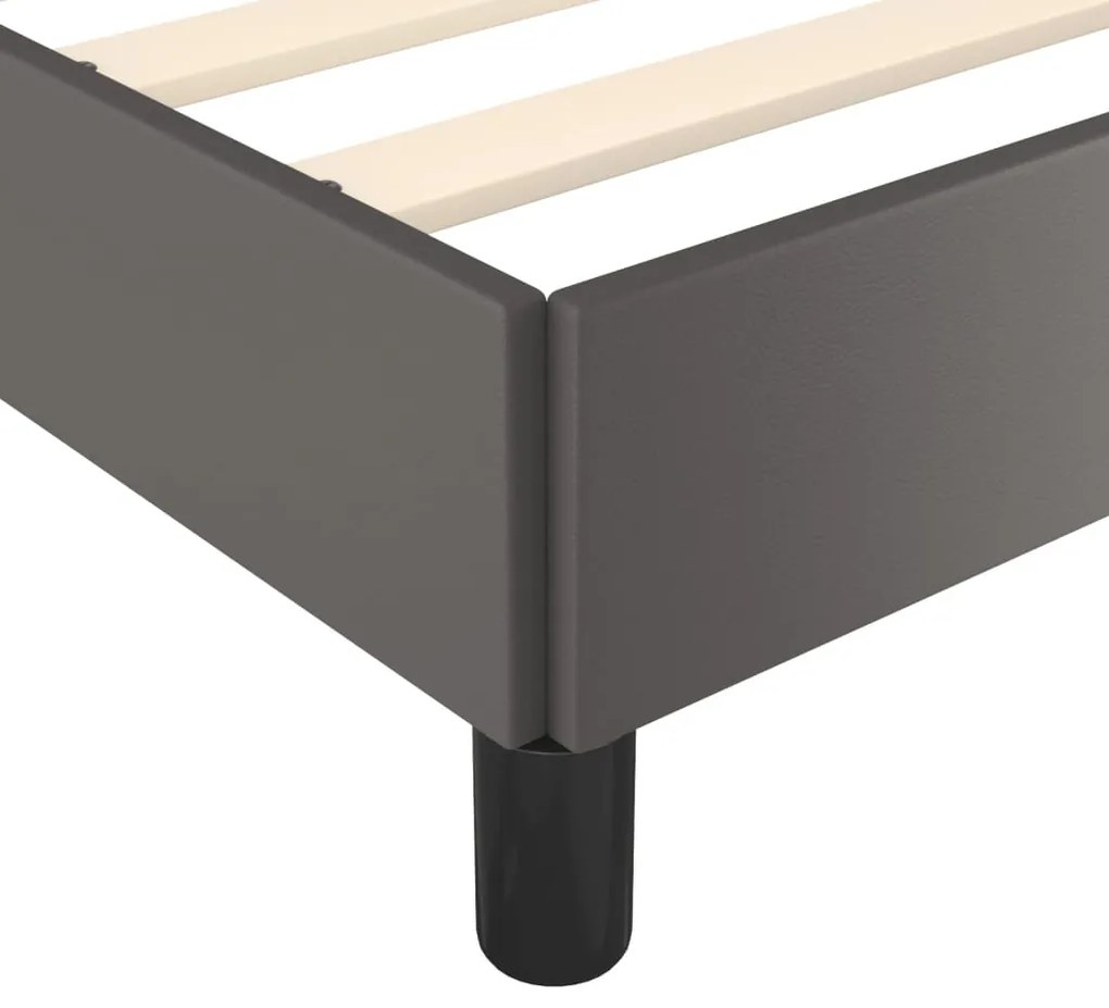 vidaXL Πλαίσιο Κρεβατιού Γκρι 180x200 εκ. από Συνθετικό Δέρμα