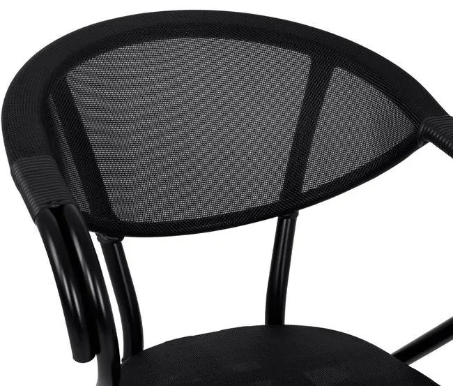 Καρέκλα - Πολυθρόνα CLAY C5025.02 Αλουμινίου Bamboo Look Μαύρη με Textline 59x60x82 εκ. 59x60x82 εκ.