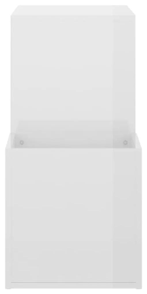 vidaXL Παπουτσοθήκη Χολ Γυαλ. Λευκή 105 x 35,5 x 70 εκ από Μοριοσανίδα