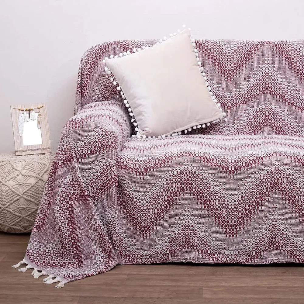 Ριχτάρι 3045 Bordo Viopros Πολυθρόνα 175x175cm 100% Cotton