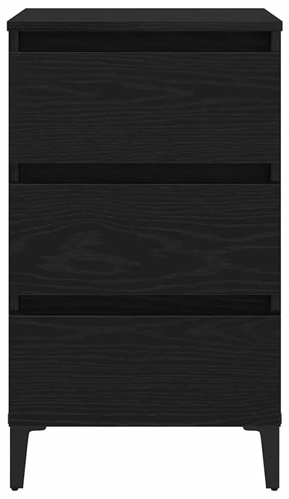 vidaXL Κομοδίνο Μαύρη δρυς 40 x 35 x 69 εκ. Επεξεργασμένο ξύλο
