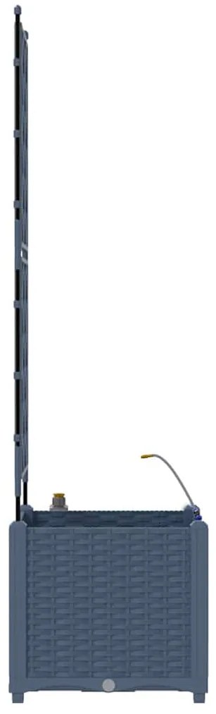 vidaXL Ζαρντινιέρες κήπου Γκρι 40 x 40 x 142 cm Ατσάλι