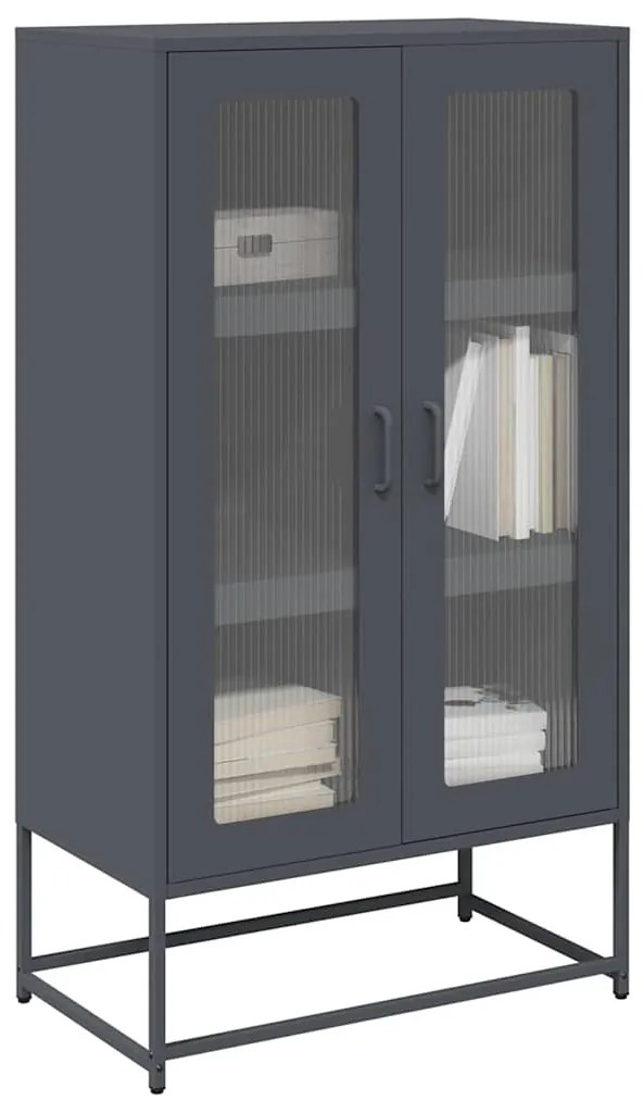 Highboard Ανθρακί 68x39x123 cm Χάλυβας