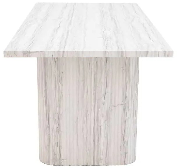 Τραπέζι Loozir pakoworld mdf σε απόχρωση λευκό μαρμάρου 180x90x75εκ