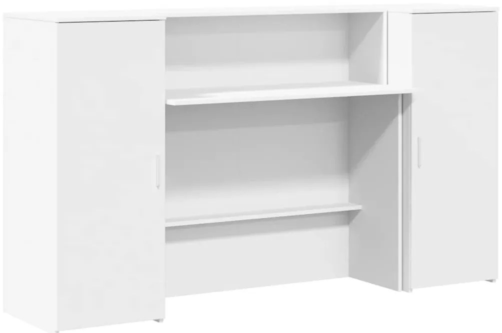 vidaXL Γραφείο υποδοχής Λευκό 180x50x103,5 cm Κατασκευασμένο ξύλο
