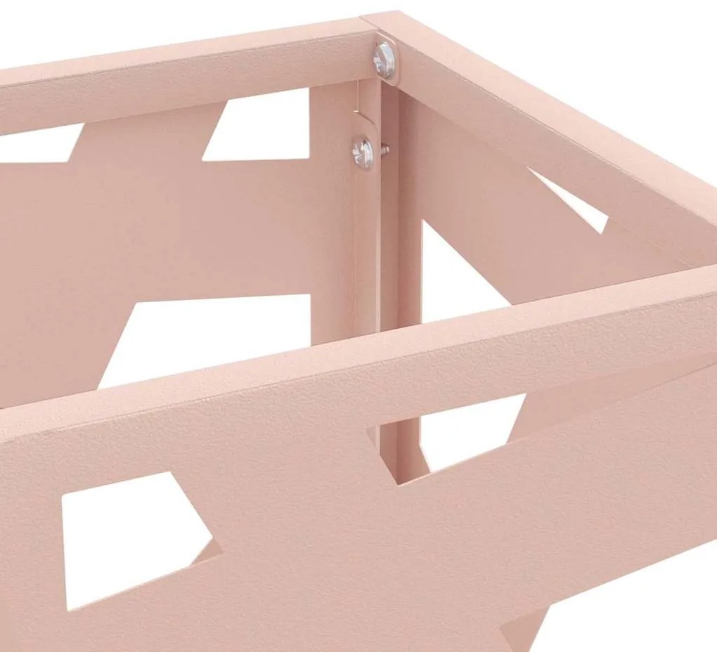 vidaXL Σχέδιο & βάση αποθήκευσης Ροζ 15.5 x 15.5 x 49 εκ Ατσάλι
