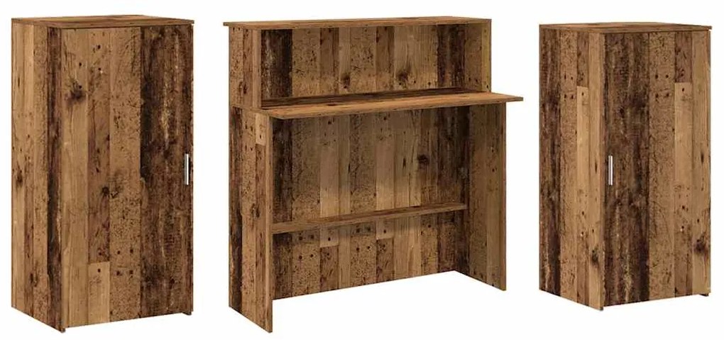 vidaXL Γραφείο υποδοχής Παλιό Ξύλο 200x50x103,5 εκ. Επεξεργασμένο Ξύλο