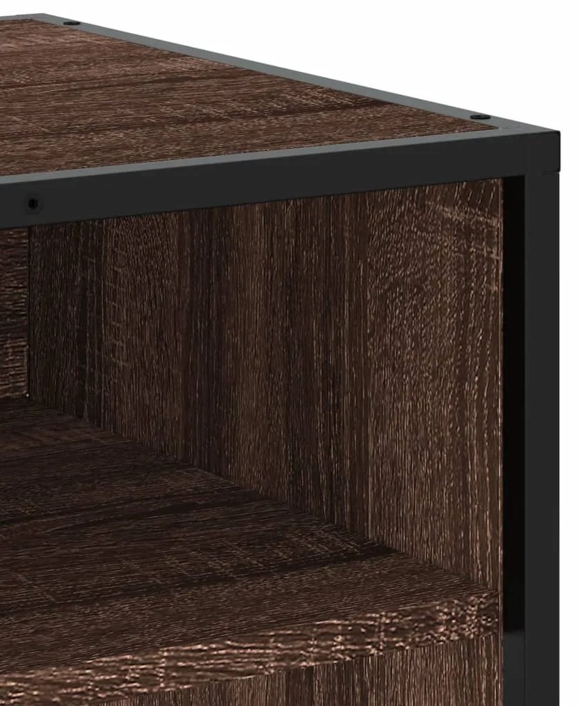 vidaXL Έπιπλο Τηλεόρασης Καφέ Δρυς 91x40x46 εκ Επεξ. Ξύλο/Μέταλλο