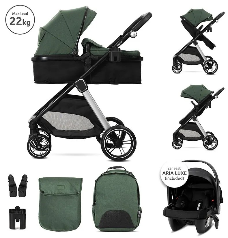 LORELLI ΠΟΛΥΚΑΡΟΤΣΙ ΜΕΤΑΤΡΕΠΟΜΕΝΟ 3 ΣΕ 1 ΜΕ ΚΑΘΙΣΜΑ ASPEN GREEN 10022062512-3