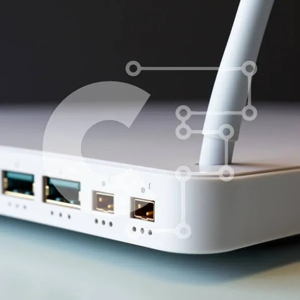 Intra Συλλεκτικό Ξύλινο Παζλ Plywood 4mm - Κοντινό πλάνο σύγχρονης συσκευής με θύρες και κεραία Σε Ξύλινο Κουτί - Διαστάσεις Puzzle: 10x10 cm – 25 κομμάτια