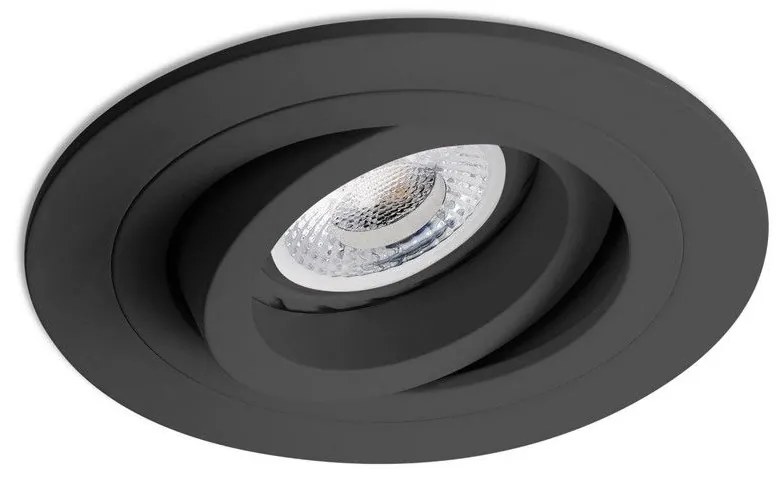 Σποτ Χωνευτό Radon 43408 Adjustable GU10 2cm Black Faro Barcelona Round