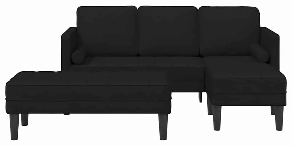 vidaXL Σετ Καναπέ 2 pcs Μαύρο 173 x 131 x 67 εκ ύφασμα