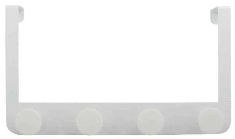 Κρεμάστρα Πόρτας 4 Θέσεων 05223.002 20cm Matte White Metal, Plastic