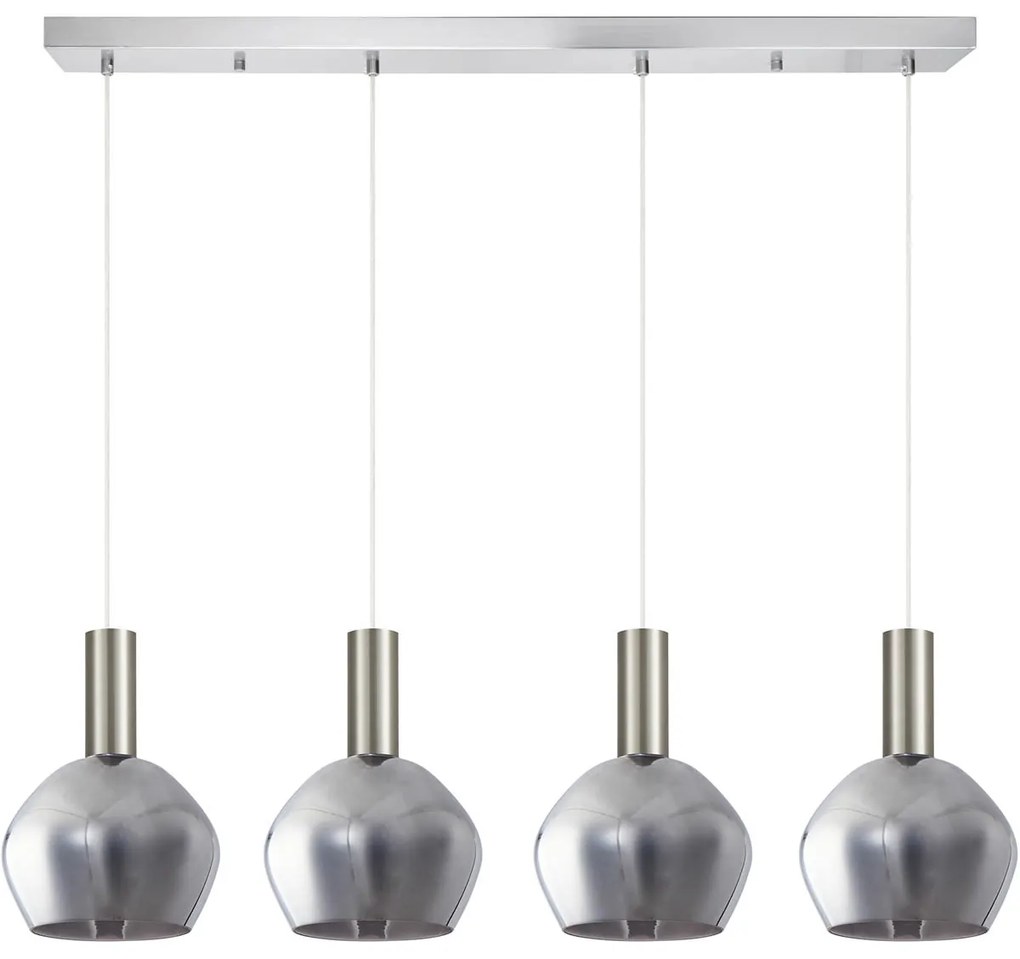 Φωτιστικό Οροφής Πολύφωτο Homelighting 77-8405 Nickel/White
