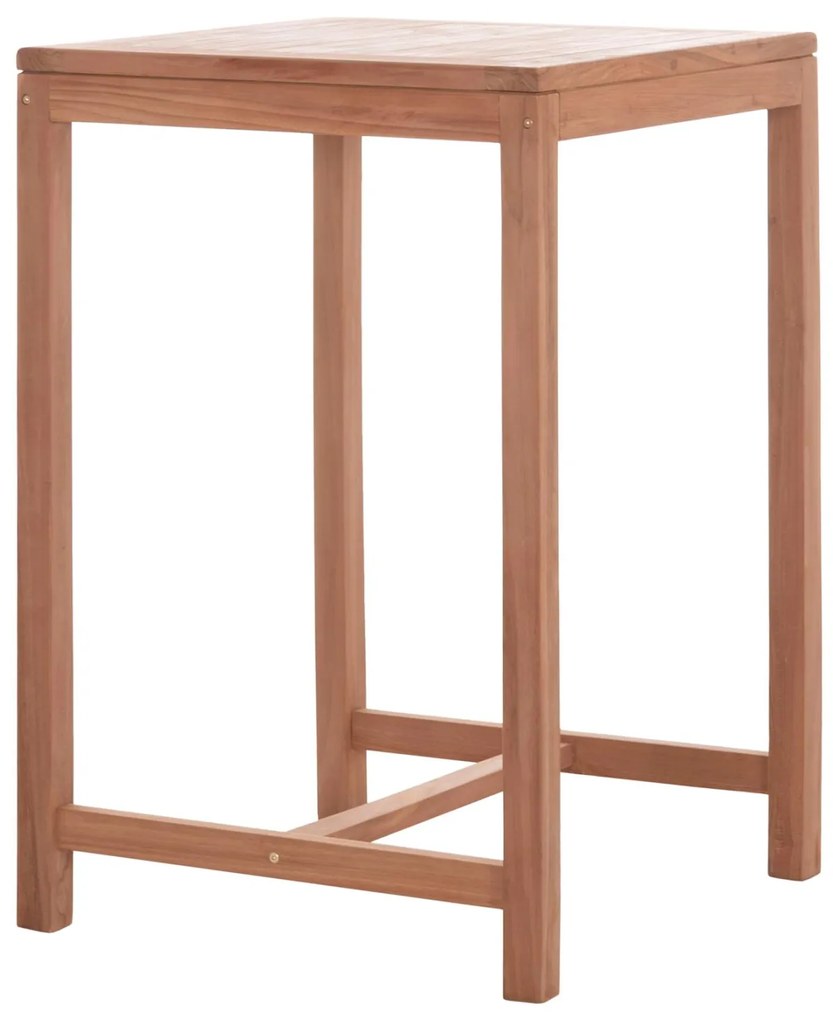 Τραπέζι Μπάρ Τετράγωνο PRESSCOT C18113 Ξύλο Teak Φυσικό 70x70x105Υ εκ. 70x70x105 εκ.