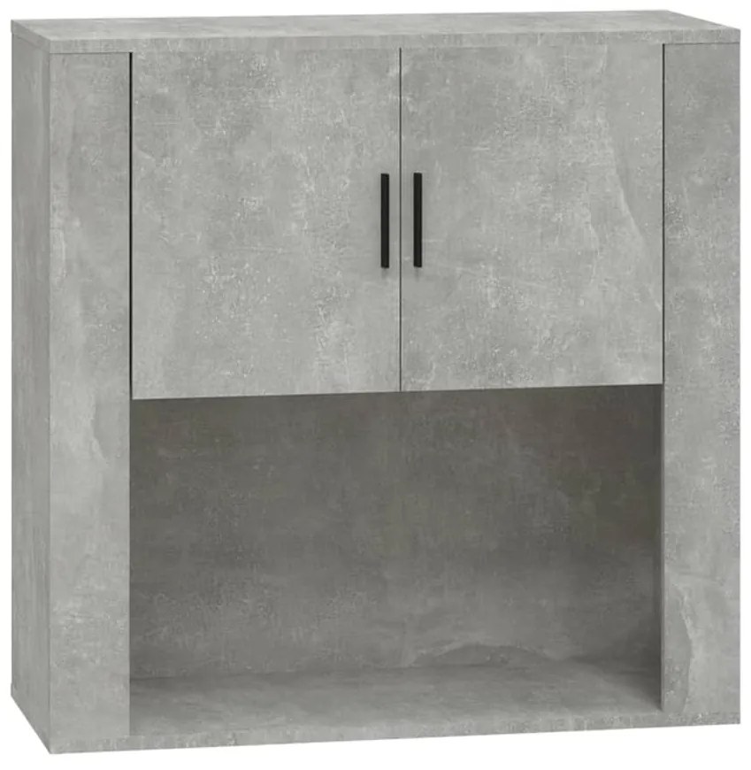 vidaXL Ντουλάπι Τοίχου Γκρι Σκυρ. 80x33x80 εκ. Επεξεργασμένο Ξύλο
