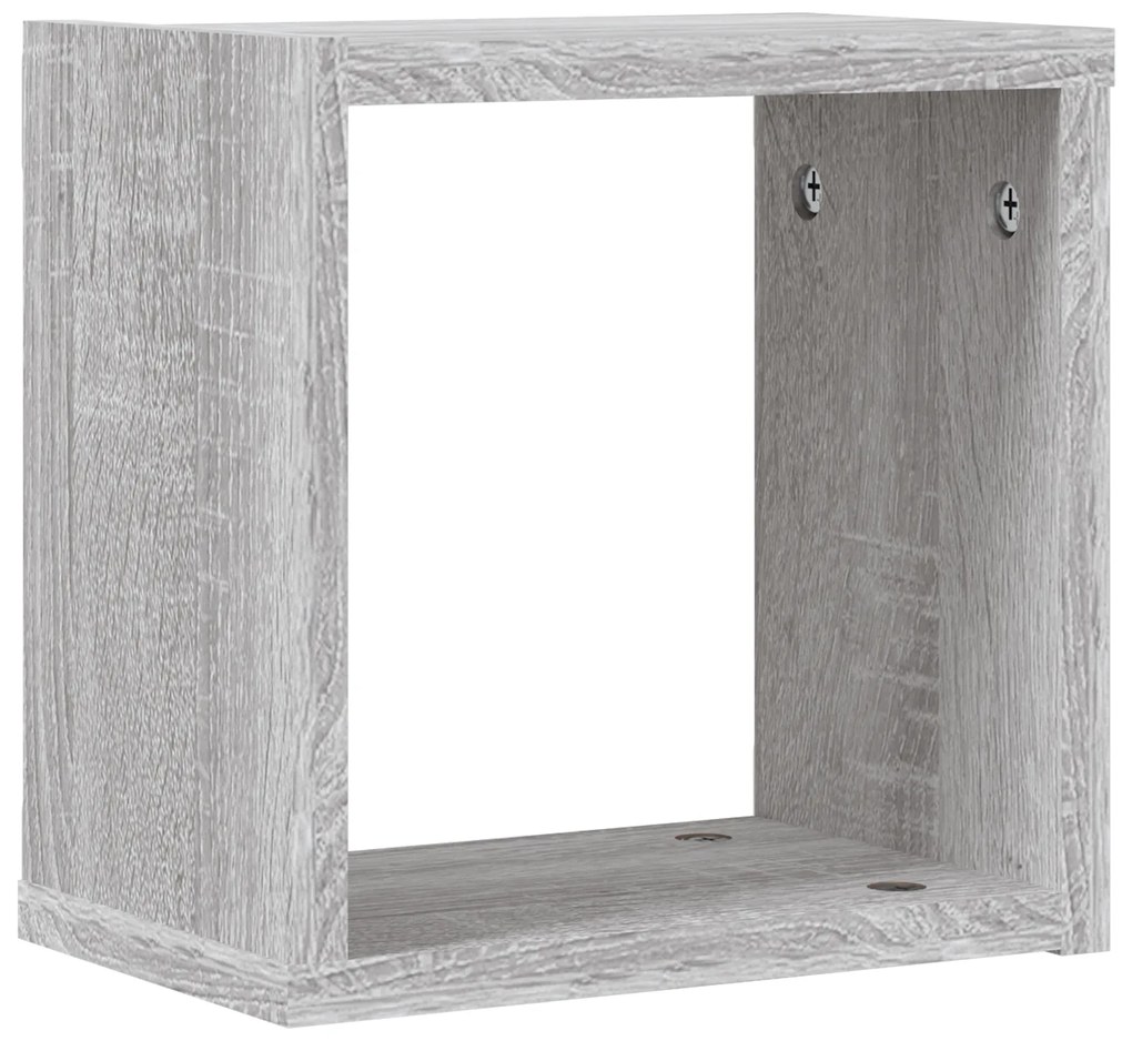 vidaXL Floating Ράφια Γκρι σονομά MDF Μεσαία Επιτοίχια Floating Ράφια