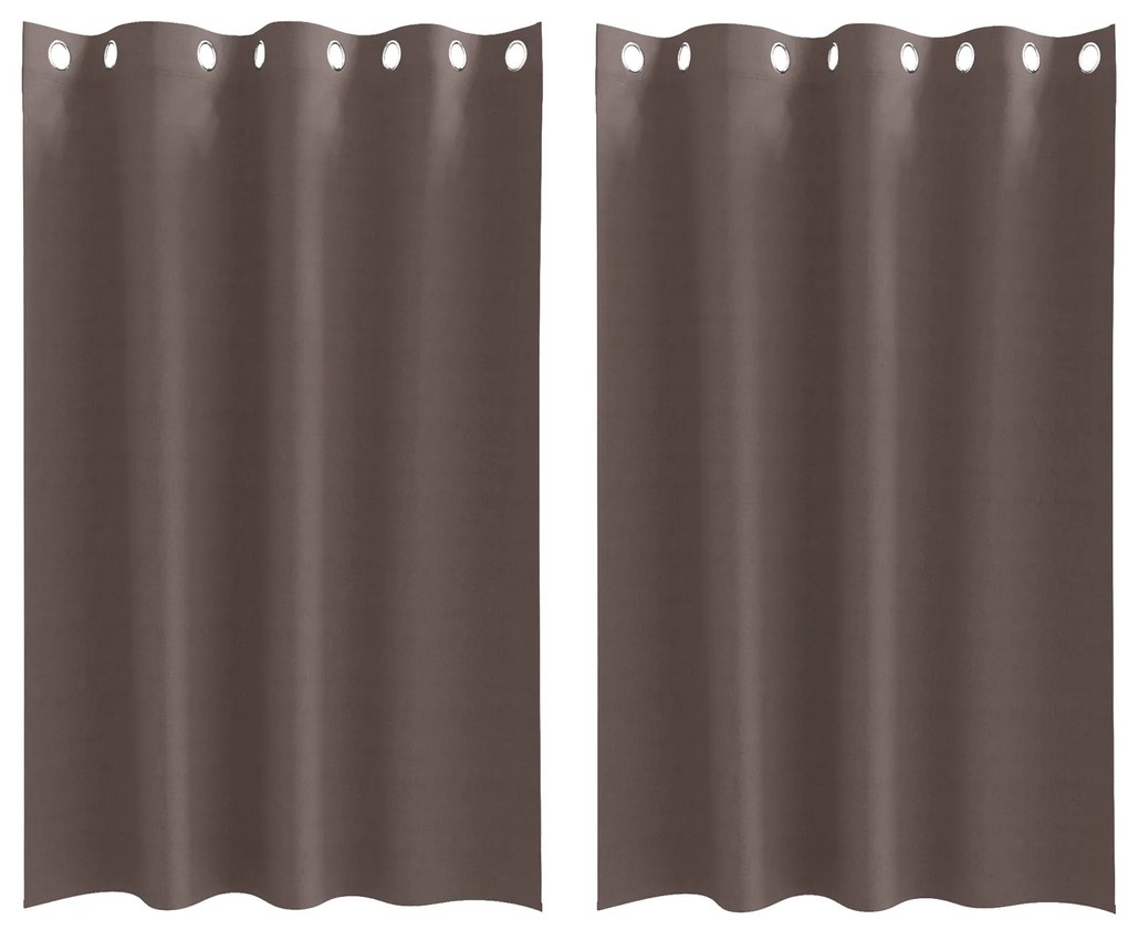 vidaXL Κουρτίνες 2 pcs Σκούρο καφέ Σκούρο καφέ 175 x 140 εκ.