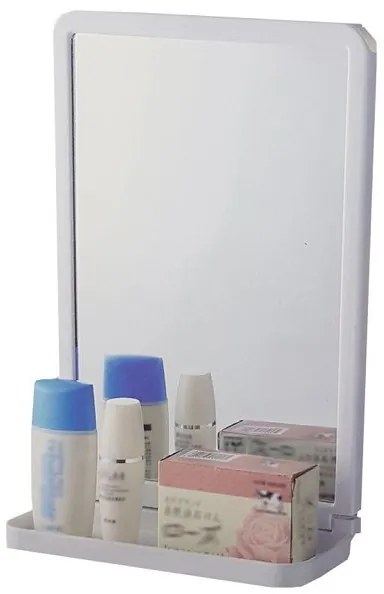 Ορθογώνιος καθρέφτης μπάνιου με ραφάκι Bathlux 30144