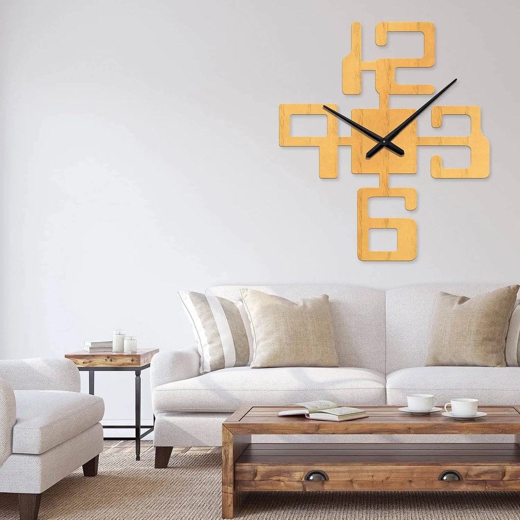 Ρολόι τοίχου  εσωτερικού χώρου ξύλινο clock6 - Clock6-Άχρωμο, 0,80cmx0,80cm