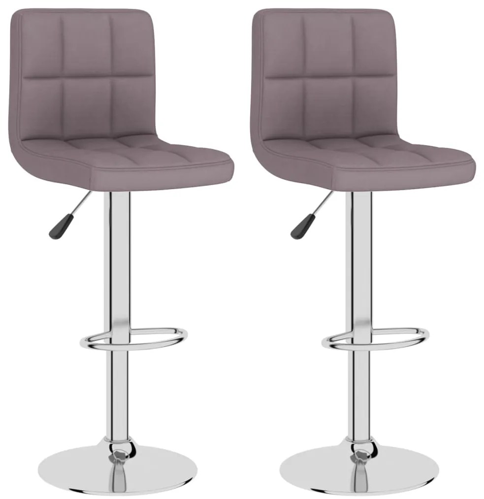 vidaXL Σκαμπό Μπαρ 2 τεμ. Χρώμα Taupe Υφασμάτινα