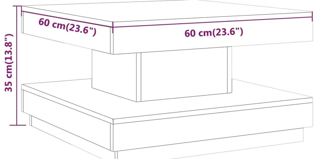 vidaXL Τραπεζάκι Σαλονιού Ανοιχτό Καφέ 60 x 60 x 35 εκ. από MDF