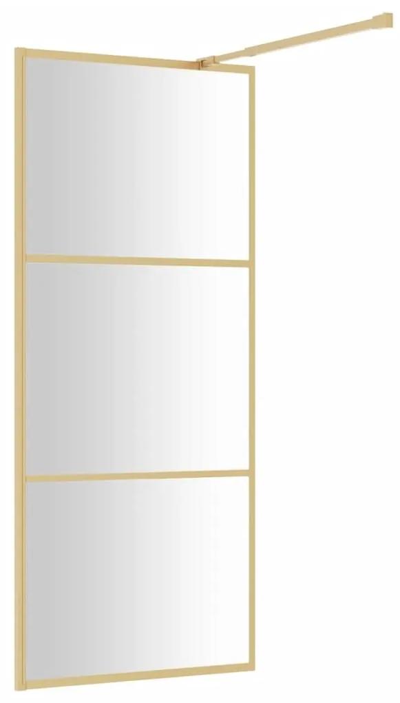 Διαχωριστικό Ντουζιέρας Χρυσό 90 x 195 εκ. Διαφανές Γυαλί ESG - Χρυσό