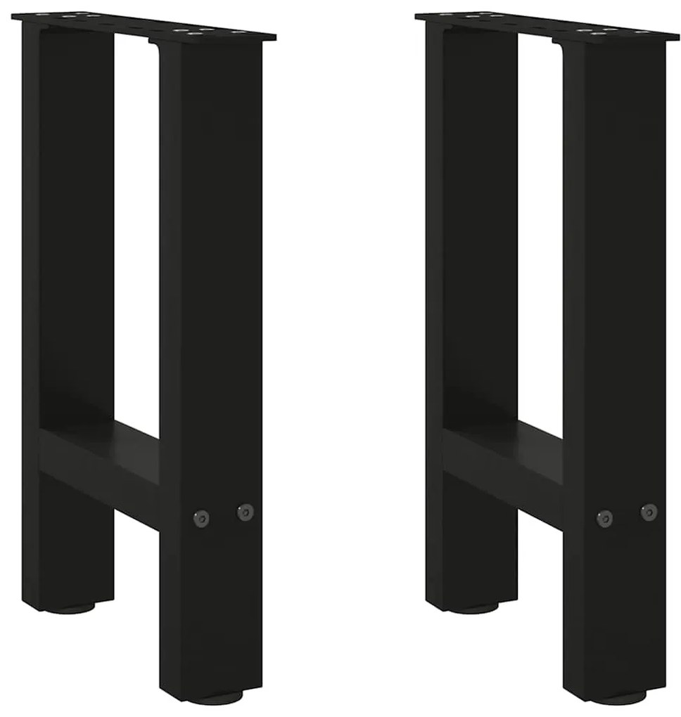 Πόδια Τραπεζιού Σαλονιού 2 τεμ. Μαύρα 28x(42-43) εκ. Ατσάλι