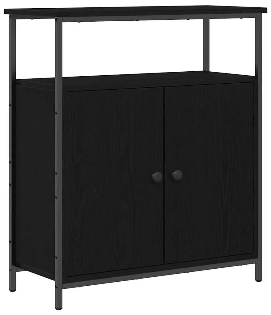 vidaXL Πλαϊνό γραφείο Μαύρη Οξυά 70 x 30 x 80 εκ. Επεξεργασμένο ξύλο