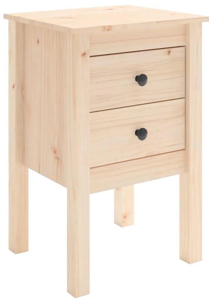 vidaXL Κομοδίνα 2 τεμ. 40 x 35 x 61,5 εκ. από Μασίφ Ξύλο Πεύκου