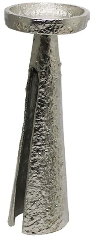 Κηροπήγιο Arco 027957 11x11x30cm Silver Αλουμίνιο