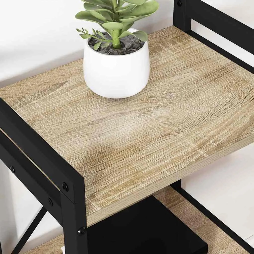 vidaXL Ράφι Βιβλίων Δρύς Sonoma 40 x 30 x 85 εκ Επεξεργασμένο ξύλο