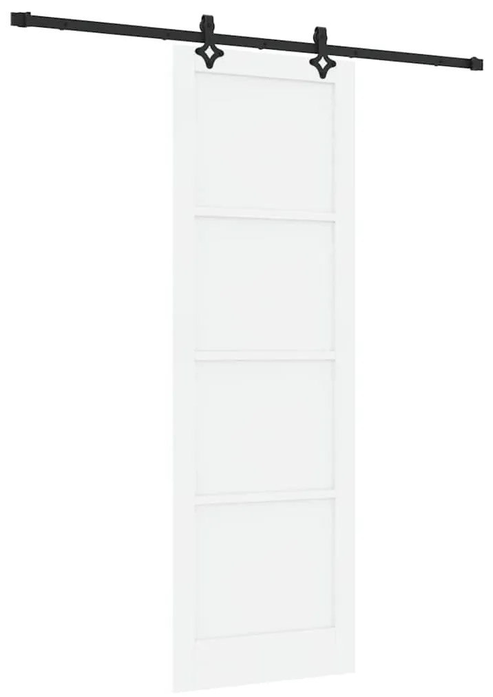 vidaXL Συρόμενη Πόρτα Λευκό και μαύρο 78 x 232 cm