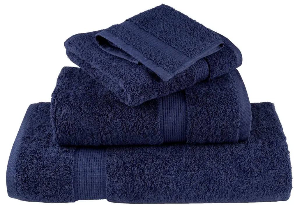 vidaXL Παντόφλες Premium SOLUND 10 τεμ. Μπλε Σκούρο Μπλε 30x30 εκ. 600 γρ./μ²