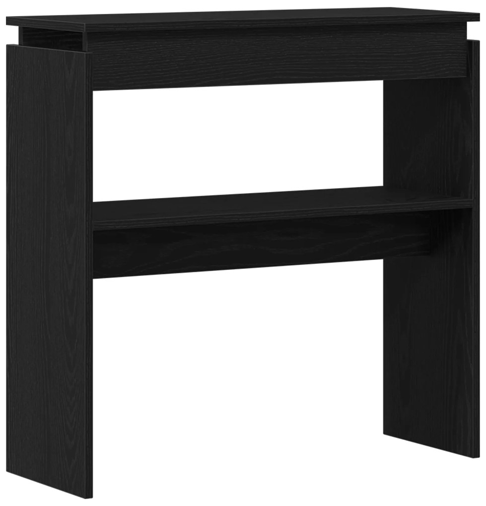 vidaXL Κονσόλα Μαύρη Δρυς 80x30x80 εκ. Φτιαγμένη από ξύλο