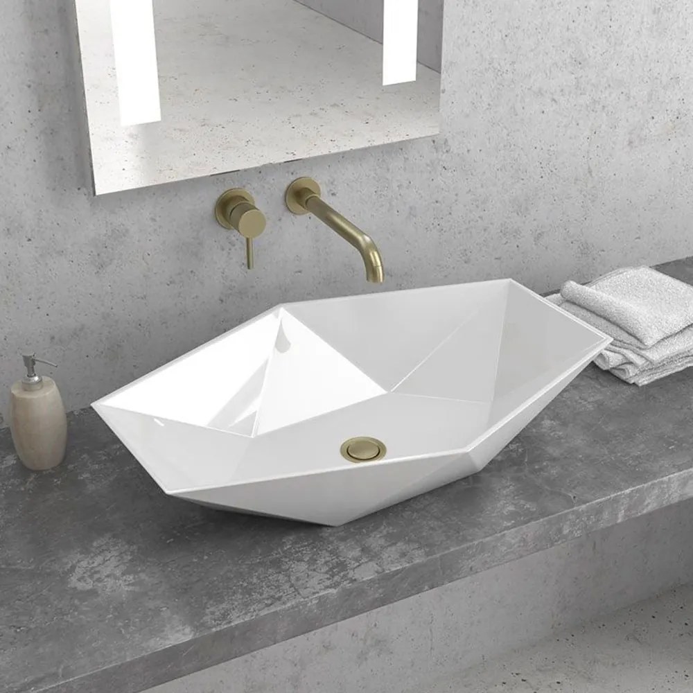 Νιπτήρας Επικαθήμενος LT 1139 64x41,5x12,5cm White Karag Πορσελάνη