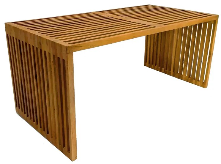 Τραπέζι Marlin pakoworld teak ξύλο σε φυσική απόχρωση 100x50x45εκ